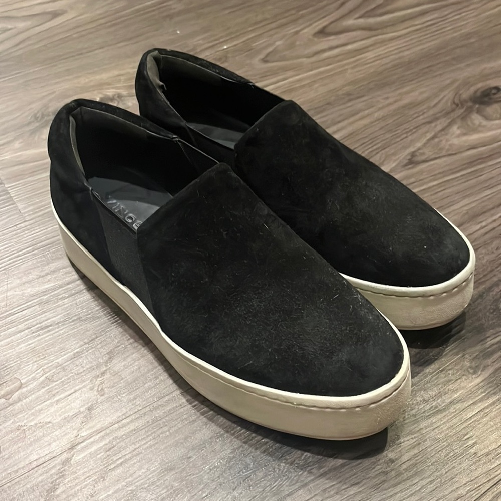 Vince Warren Platform Sneaker - Black Suede
